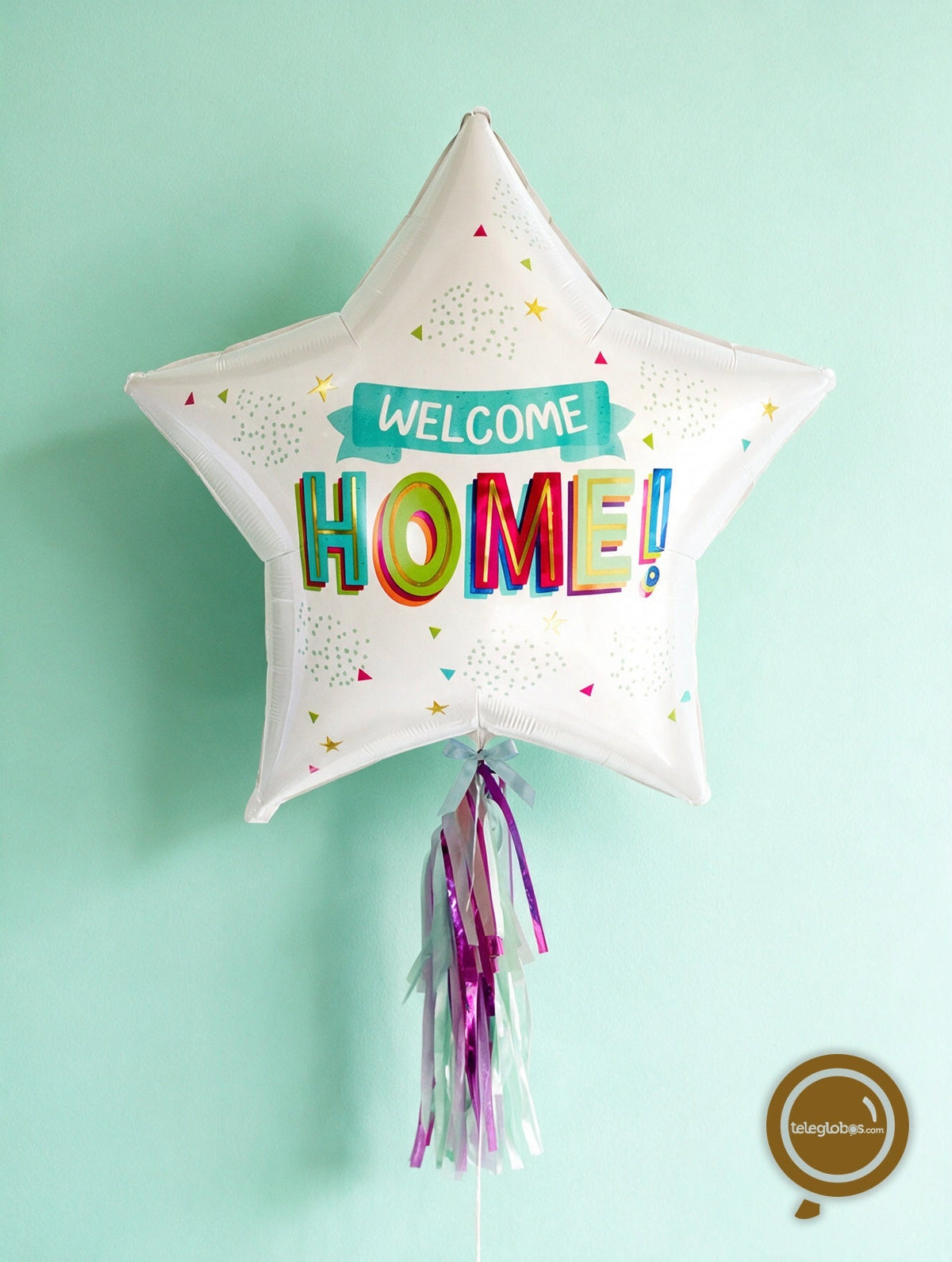 Globo Metálico Super Shape de 32" - Welcome Home - Bienvenido a Casa