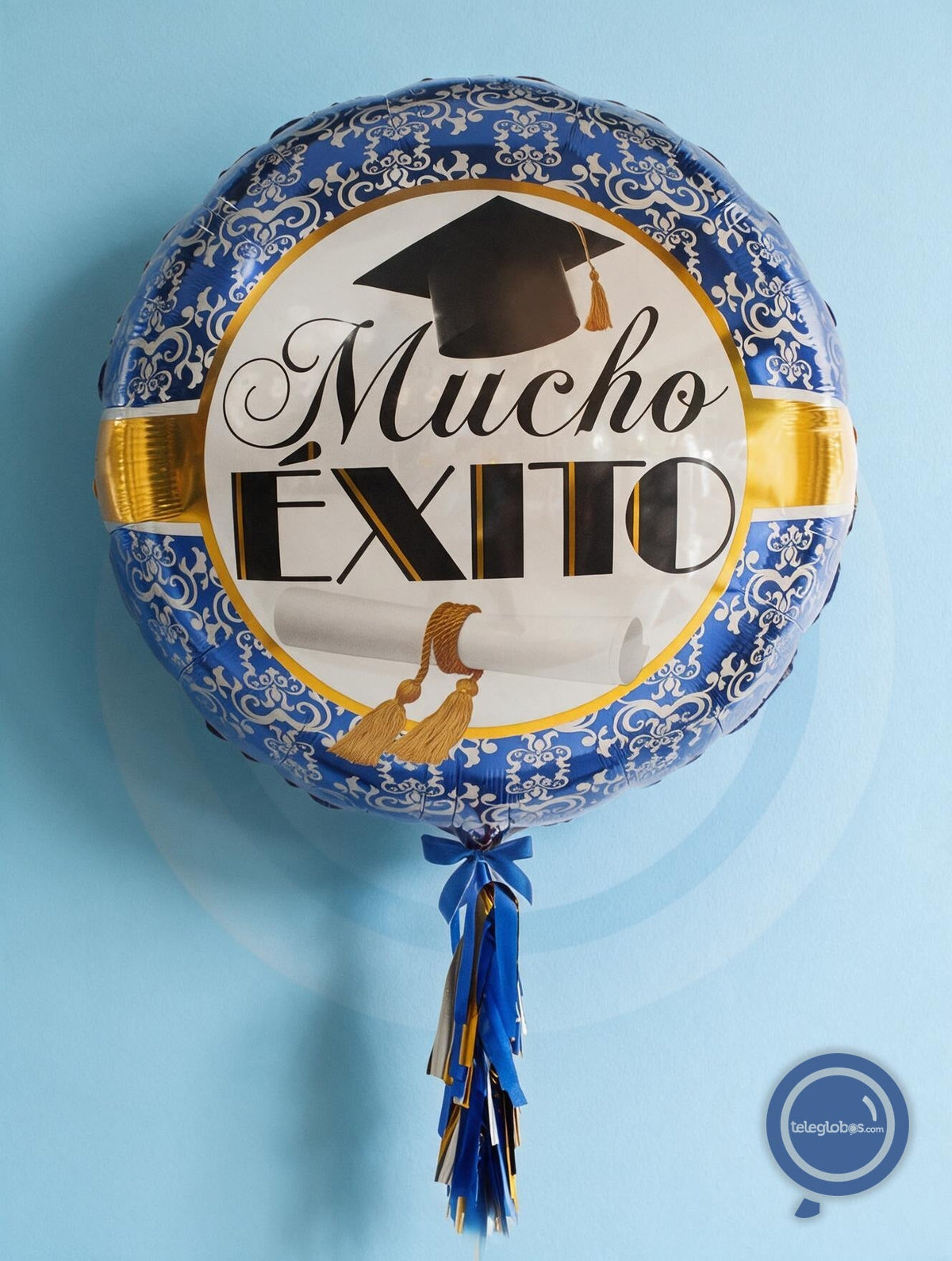 Arreglo de Girasoles y Alstromelia Blanca con Globo Gigante de Graduación -SET160- - globo