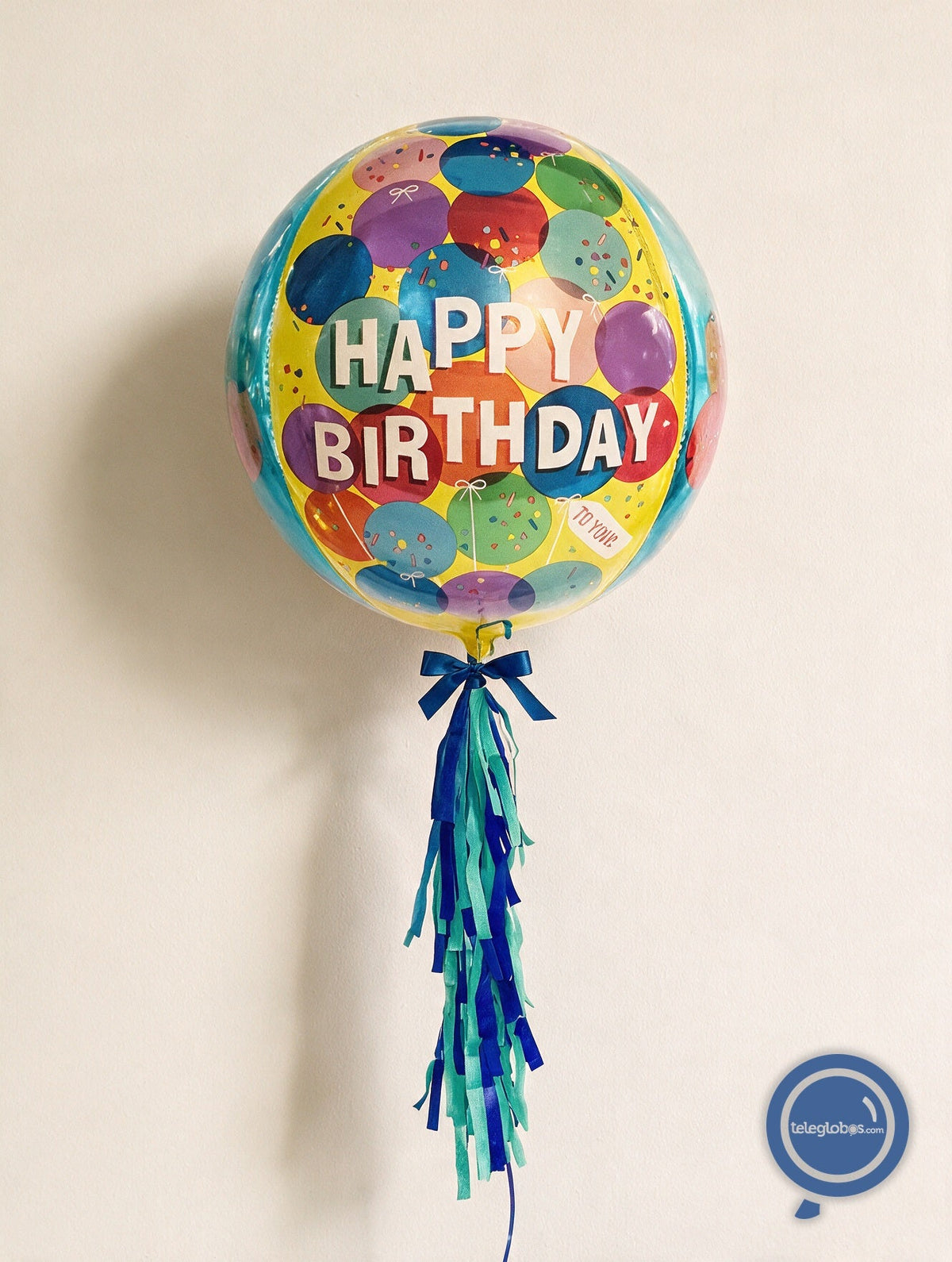 Globo ORBZ de 15" - Happy Birthday Sunny Balloons