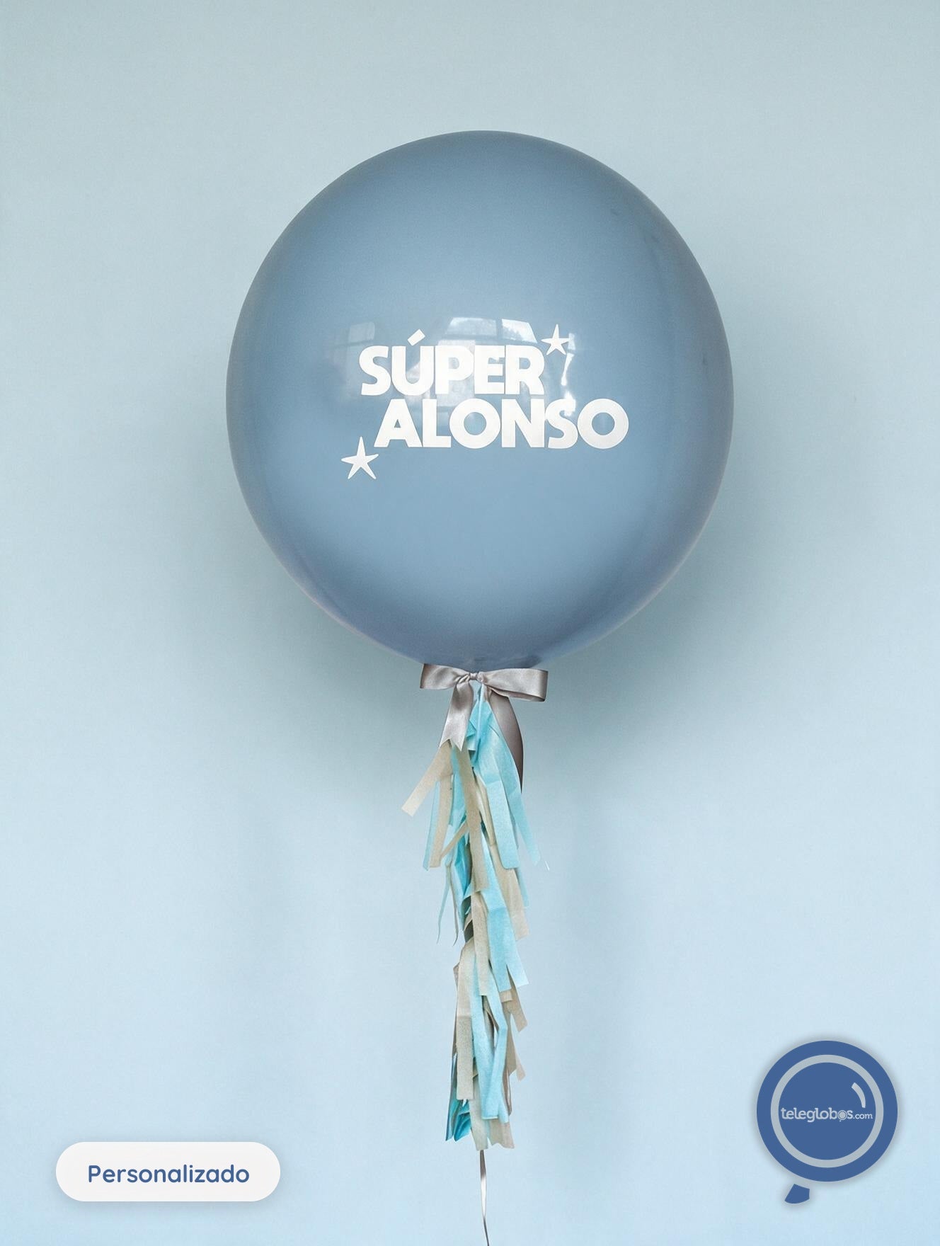Globo Personalizado de 24" Azul Pastel