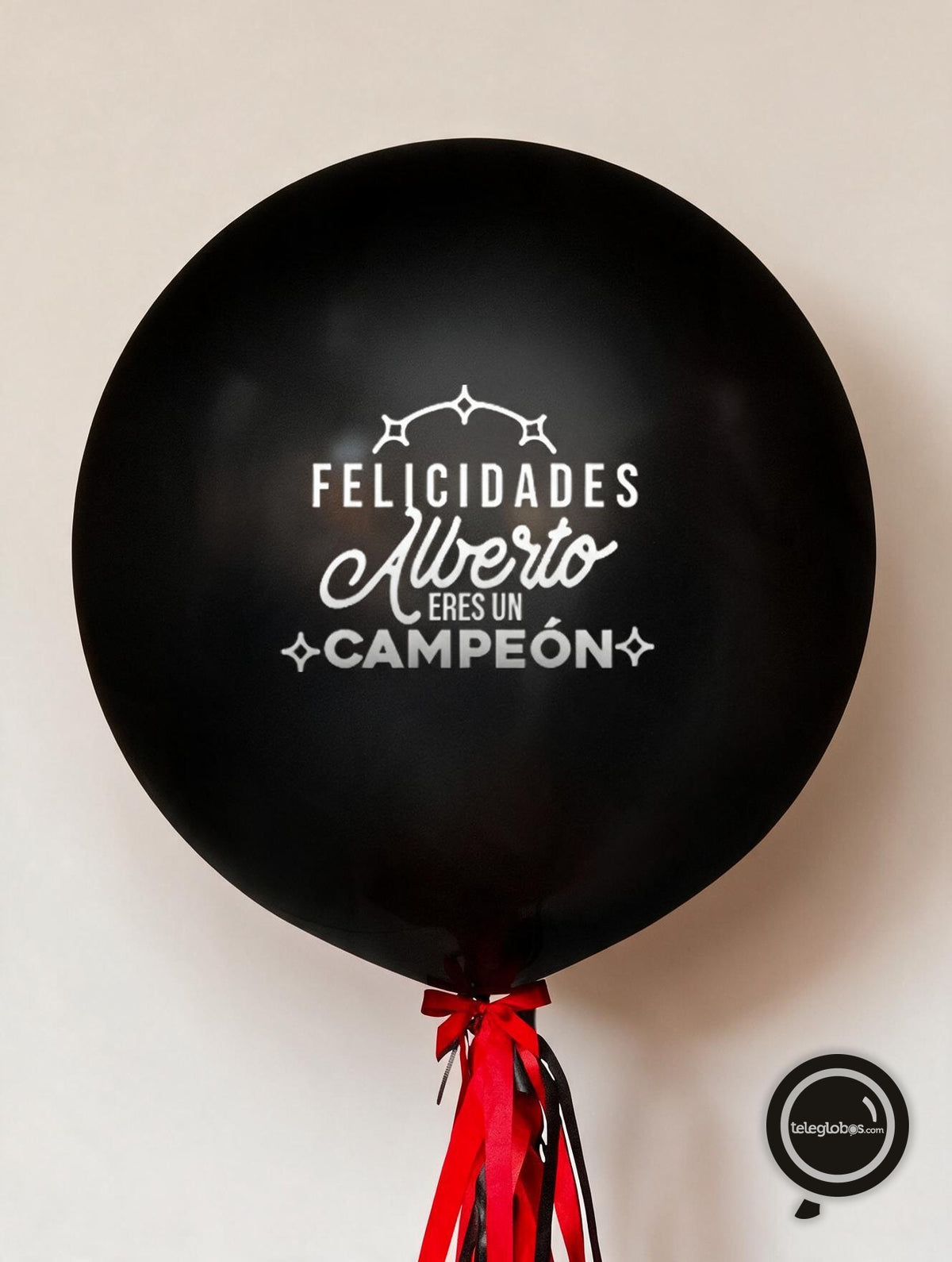 Globo Personalizado de 24" Fashion Negro - detalle