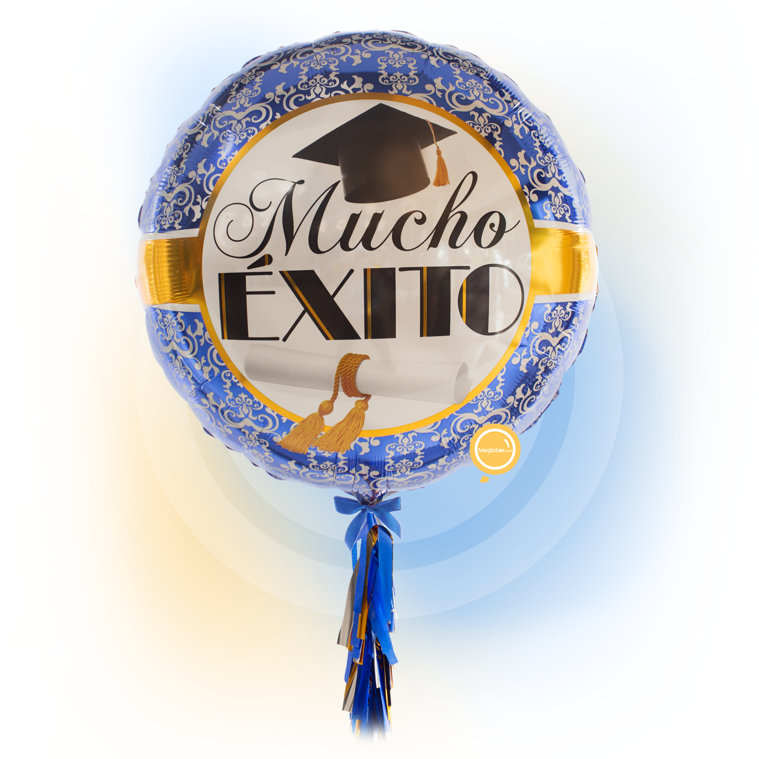 Globo Metálico Super Shape de 36" - Mucho Éxito Grad Azul