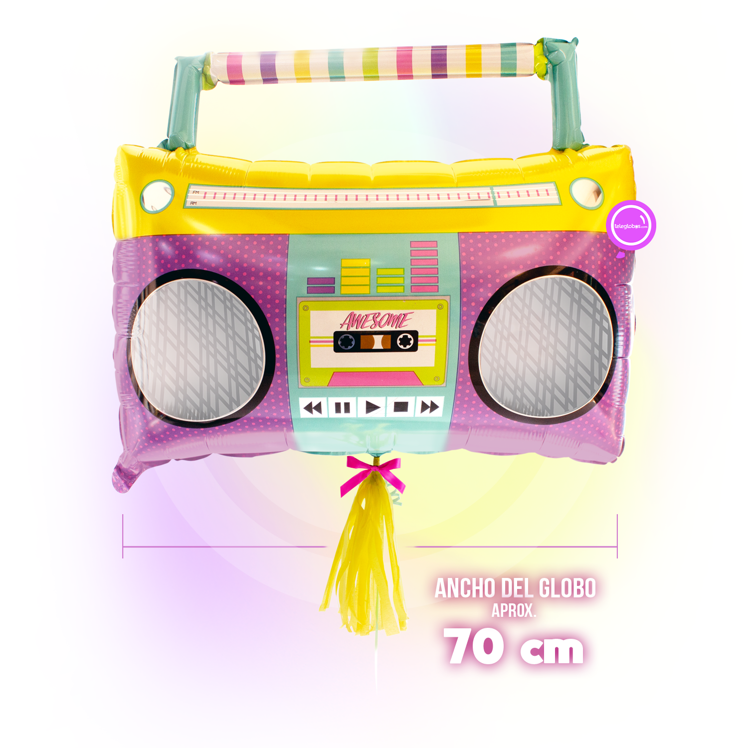 balloon Metallic Super Shape of 27 " - Awesome Party Boom Box