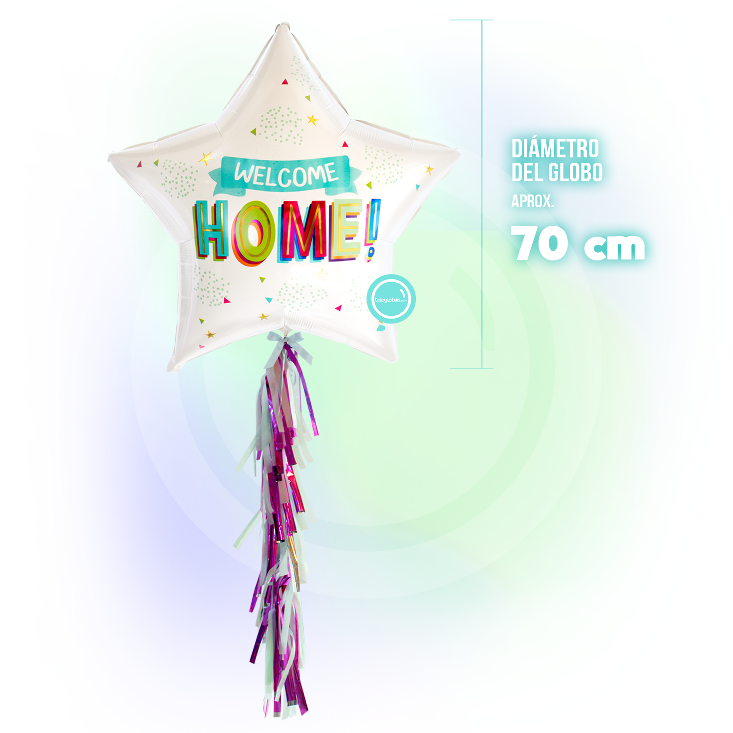 balloon Metallic 32 "Super Shape - Welcome Home - Welcome home