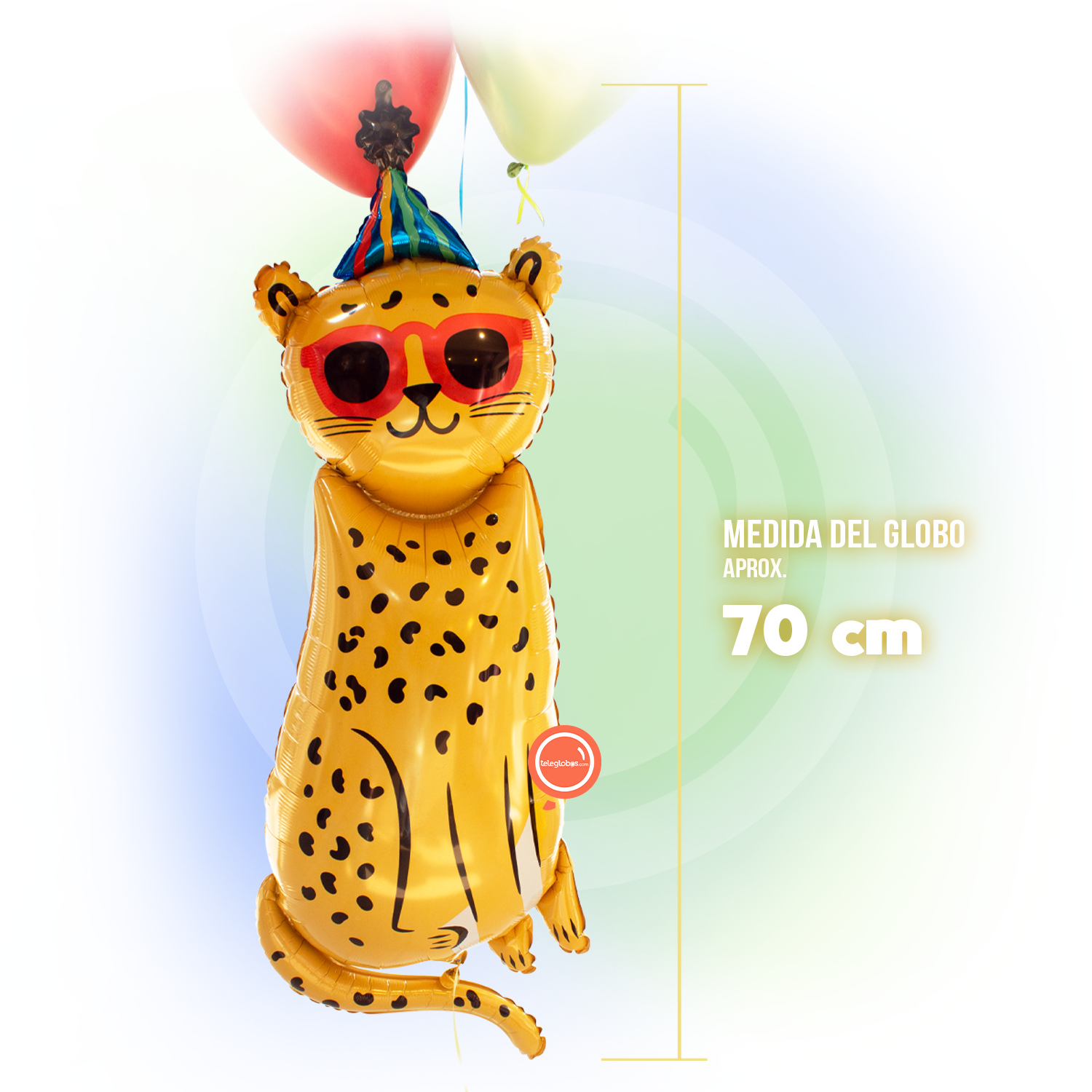 Globo Metálico Super Shape de 28" - Party Animal - medida