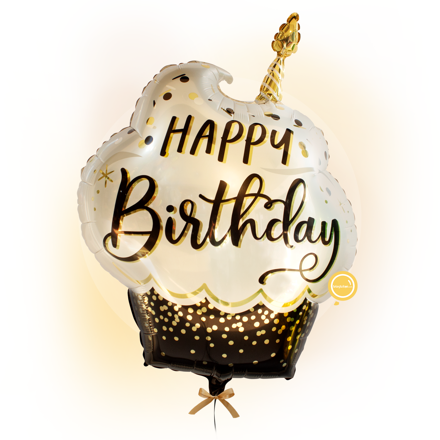 Globo Metálico Super Shape de 29" - Satin Happy Birthday Cupcake
