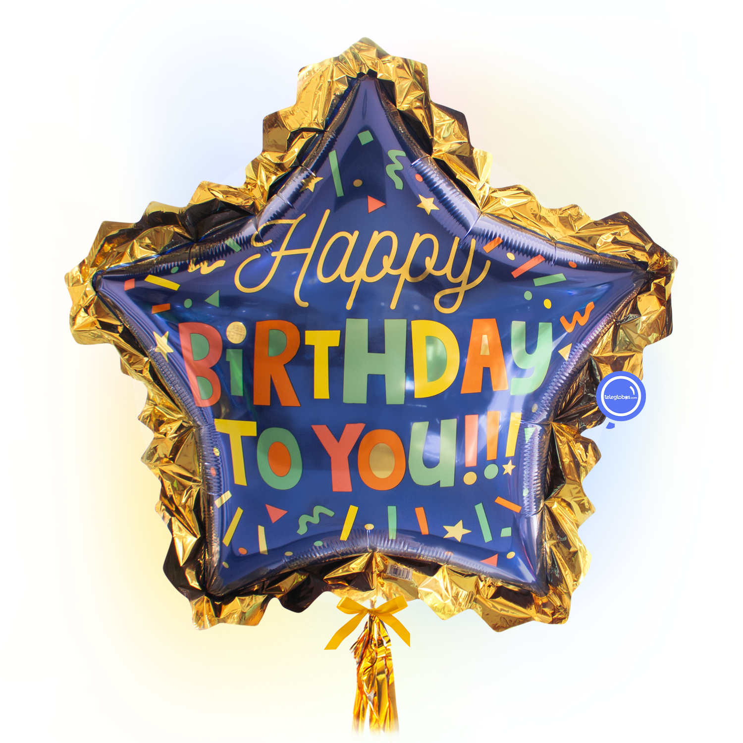 Globo Metálico Super Shape de 34" - Happy Bright Birthday