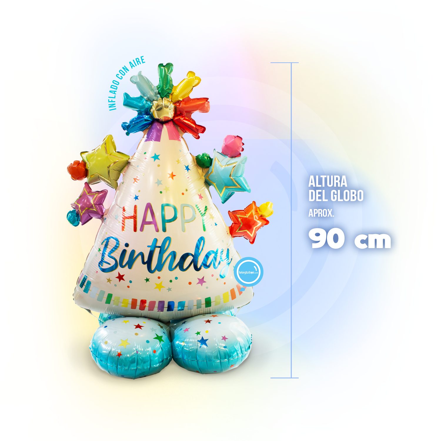 balloon Metal Airloonz Junior of 36 " - Happy Birthday