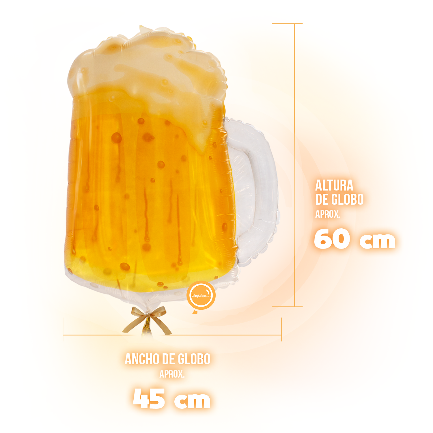 Globo Metálico Super Shape de 24" - Beer Mug - Cerveza Transparente