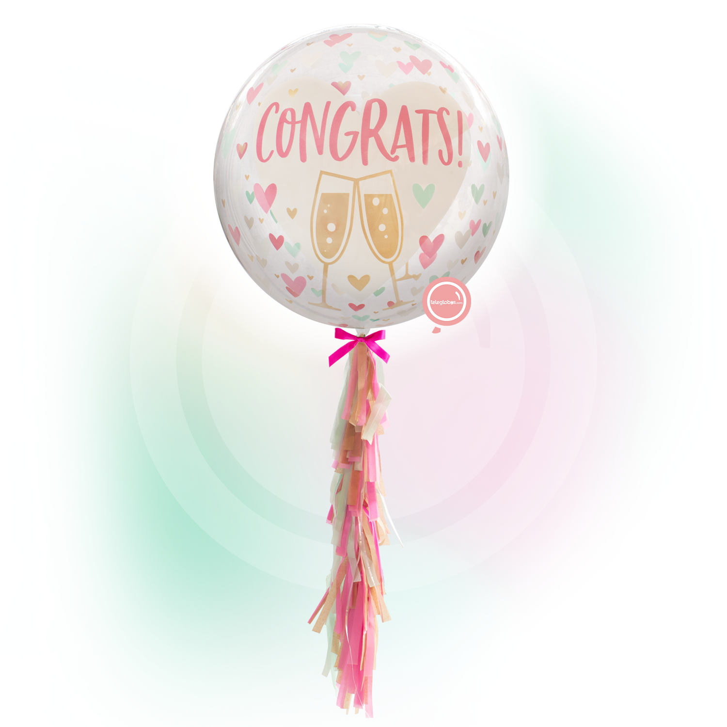 balloon 24 " - Congrats Hearts bubble