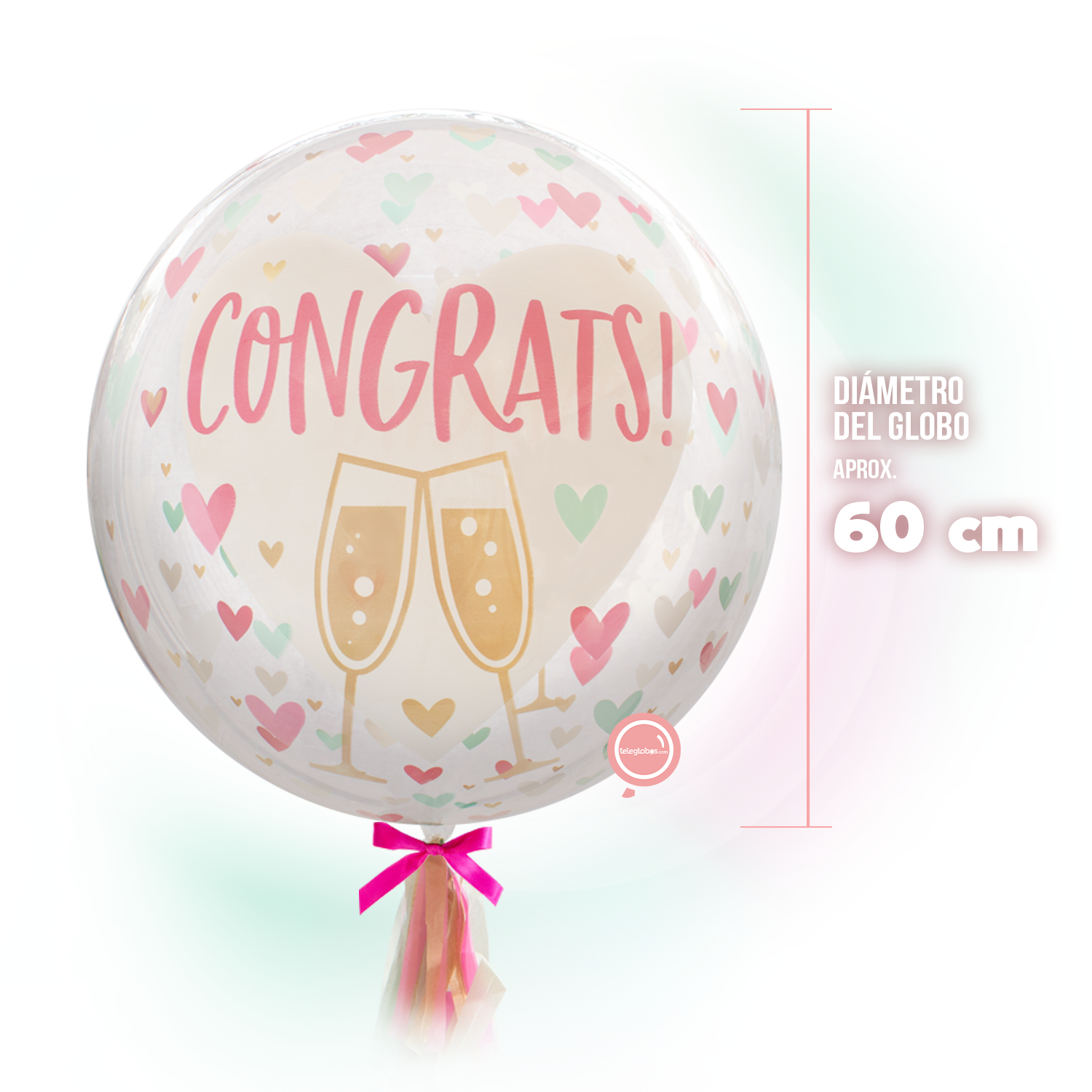 balloon 24 " - Congrats Hearts bubble
