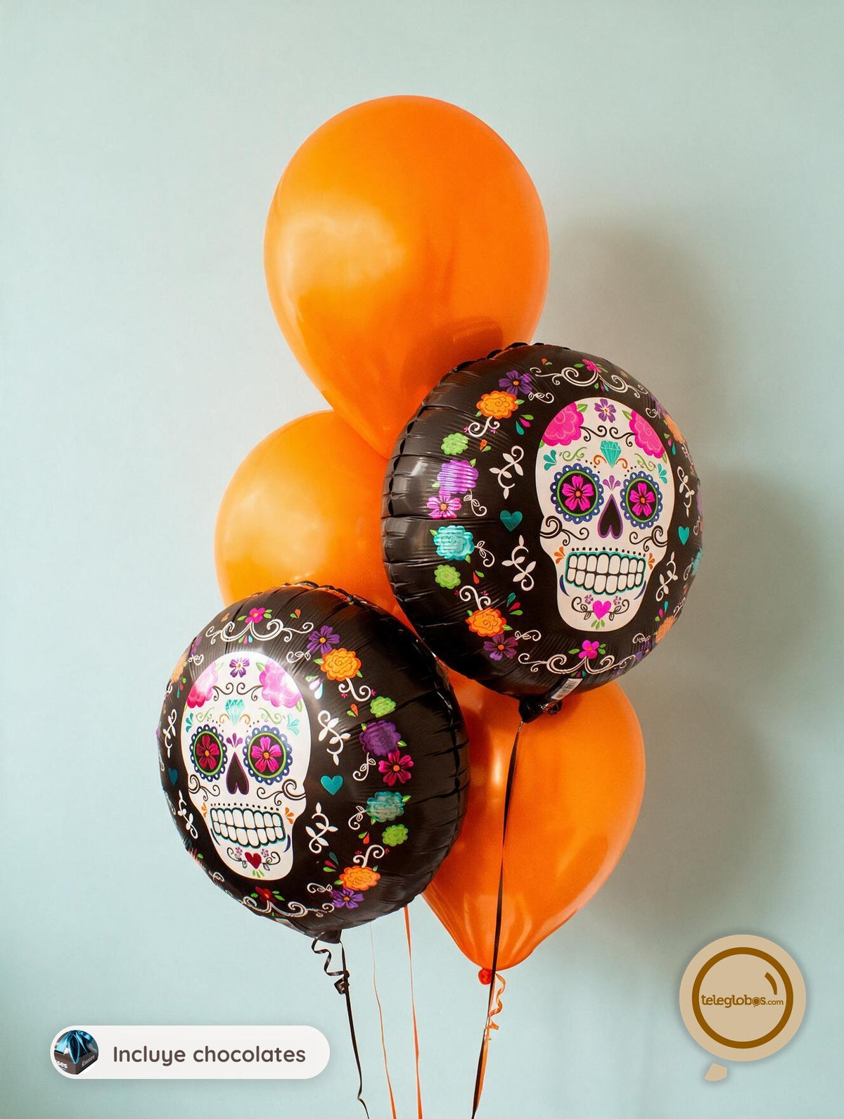 Globos para Día de Muertos - Calavera de azúcar -