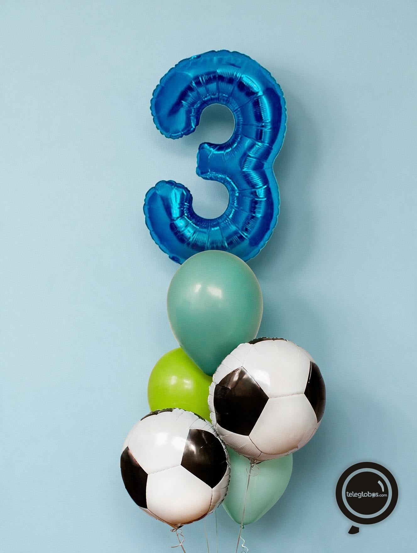 Kit Celebra -Futbol para Todos- con Globos de Helio