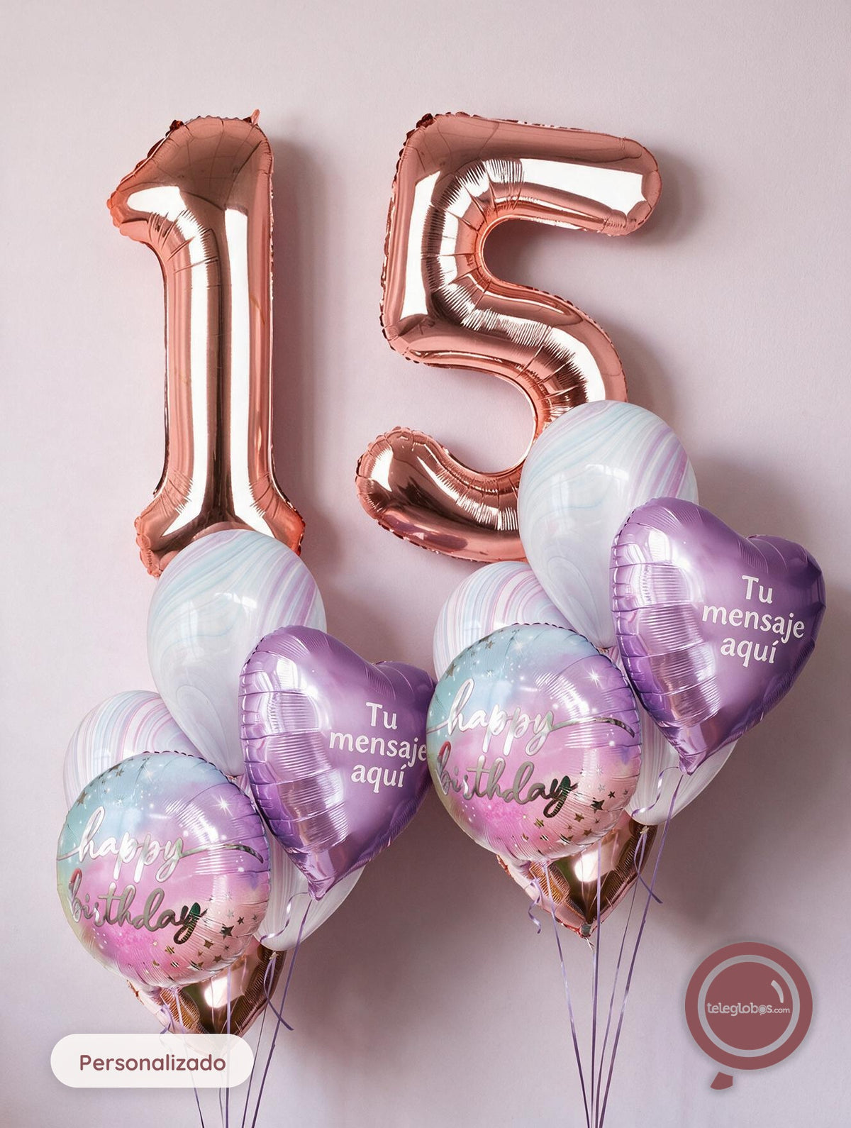 Kit Celebra -Rainbow Day- con Globos de Helio
