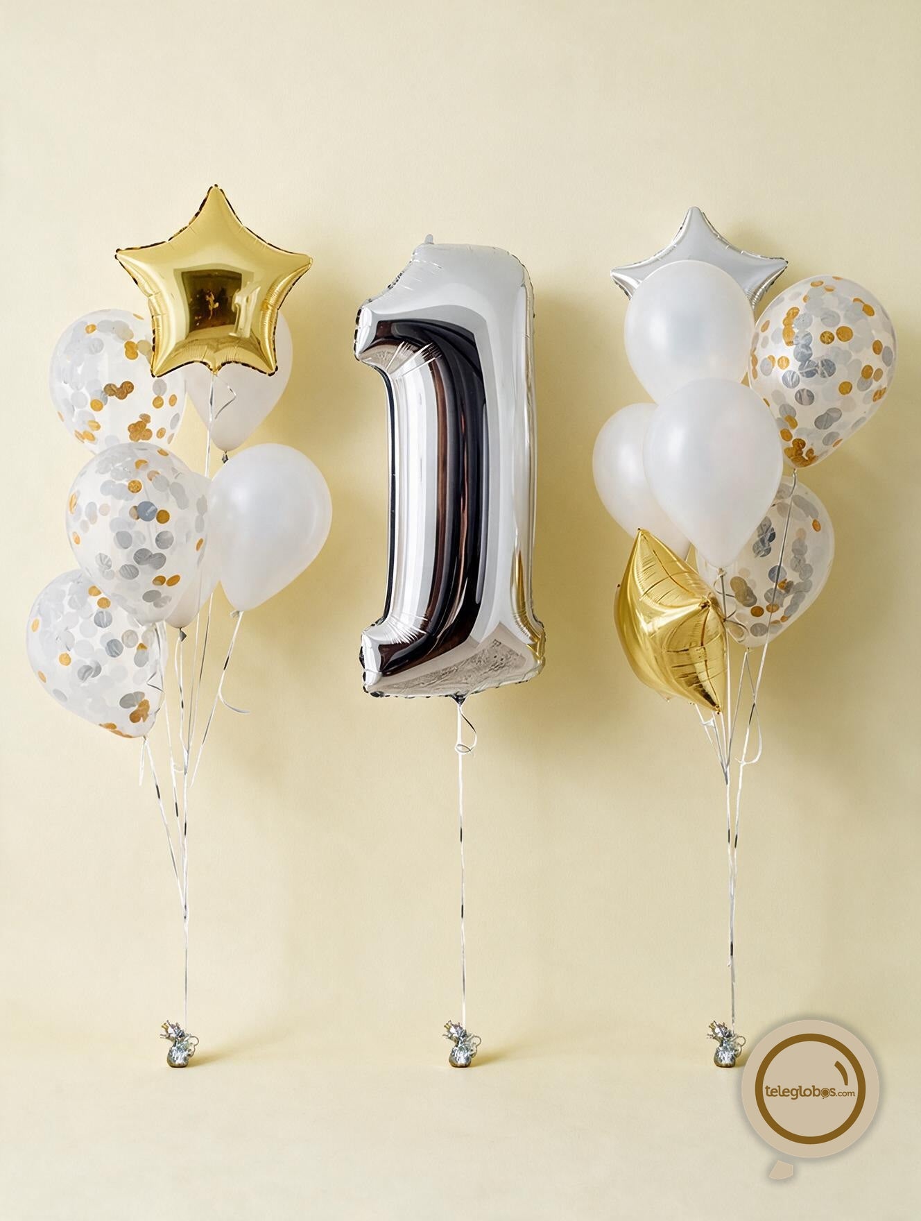 Kit Pequeño Celebra con Globos con Helio (Todos incluidos)