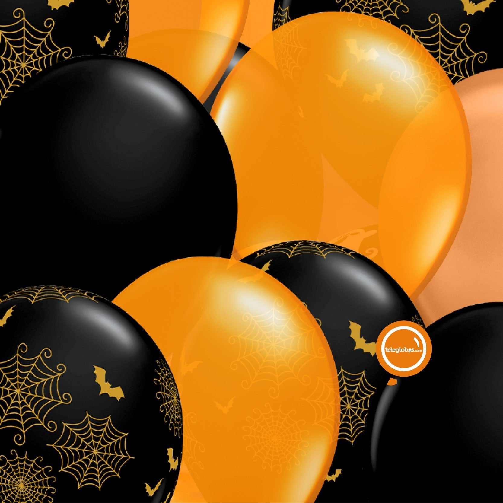 12 globos inflados con helio -Halloween II- Bio* -RACHA03- | Globos y Regalos Teleglobos.com.mx.