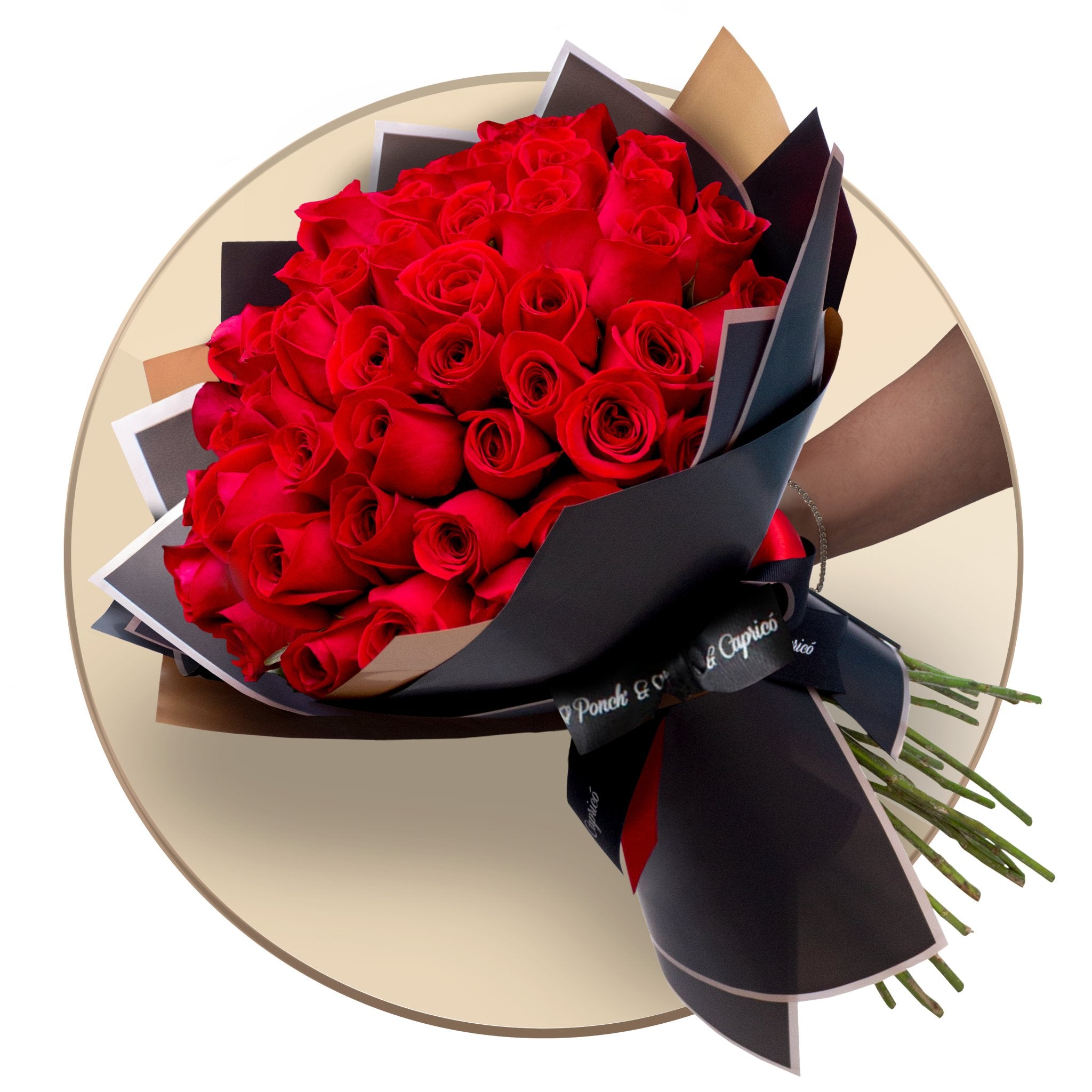 24, 50, 100, 150 o 500 Rosas Rojas en Ramillete