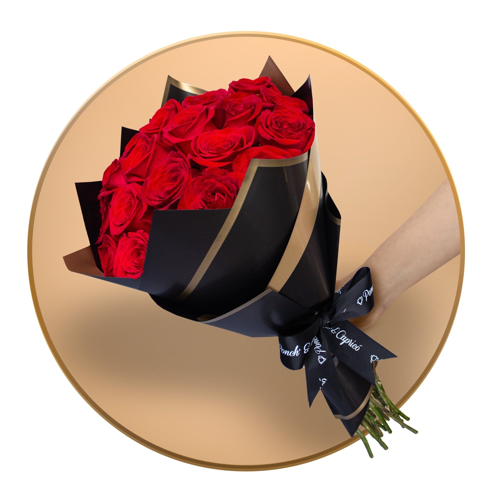 24, 50, 100, 150 o 500 Rosas Rojas en Ramillete