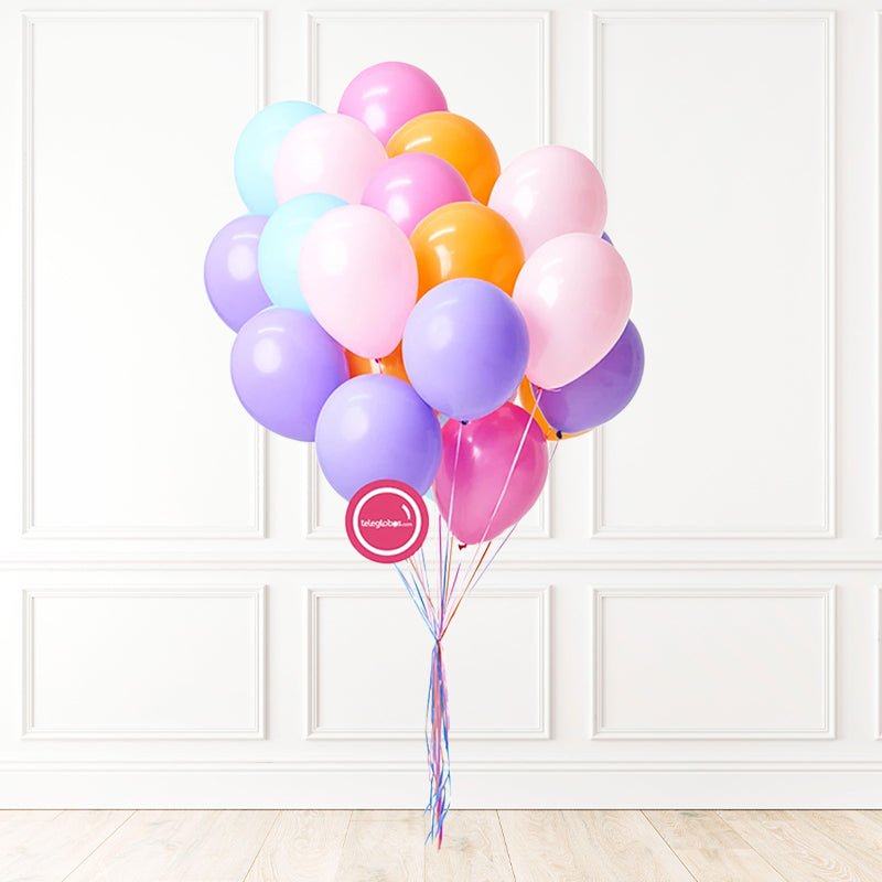 25 Globos de látex unicolor inflados con helio 12" | Globos y Regalos Teleglobos.com.mx.