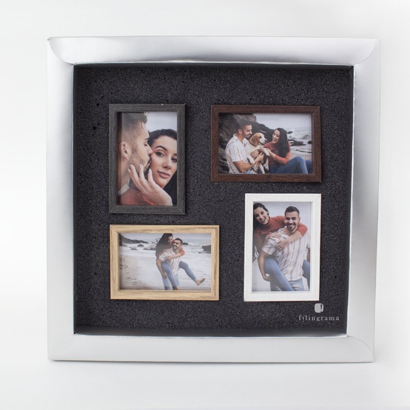 4 Mini Frames 2" x 3" -Plata- | Globos y Regalos Teleglobos.com.mx.