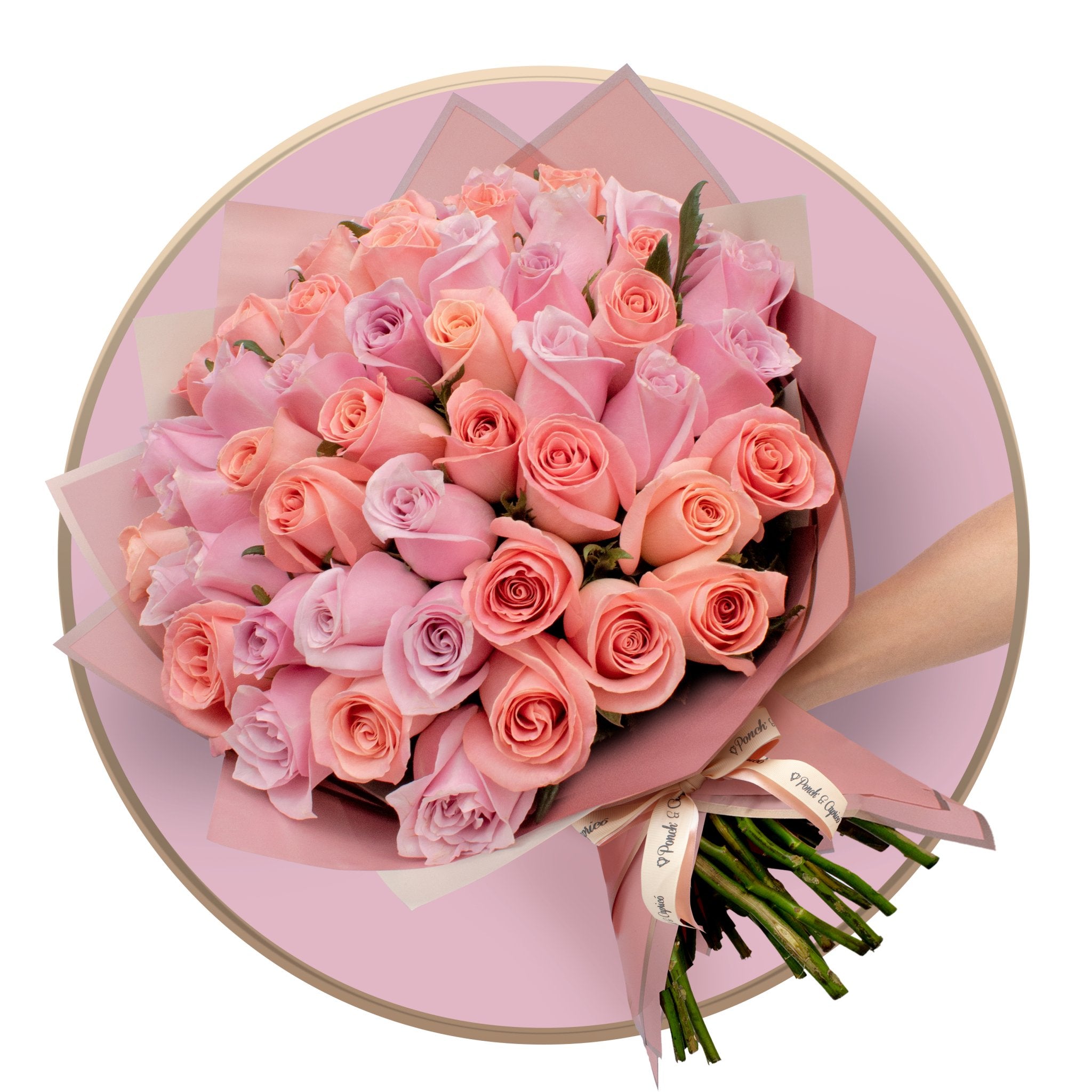 50, 100 o 150 Rosas Náuticas y Hermosas en Ramillete