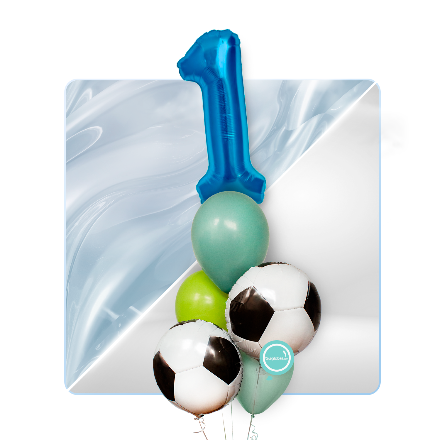 Kit Celebra -Futbol para Todos- con Globos de Helio