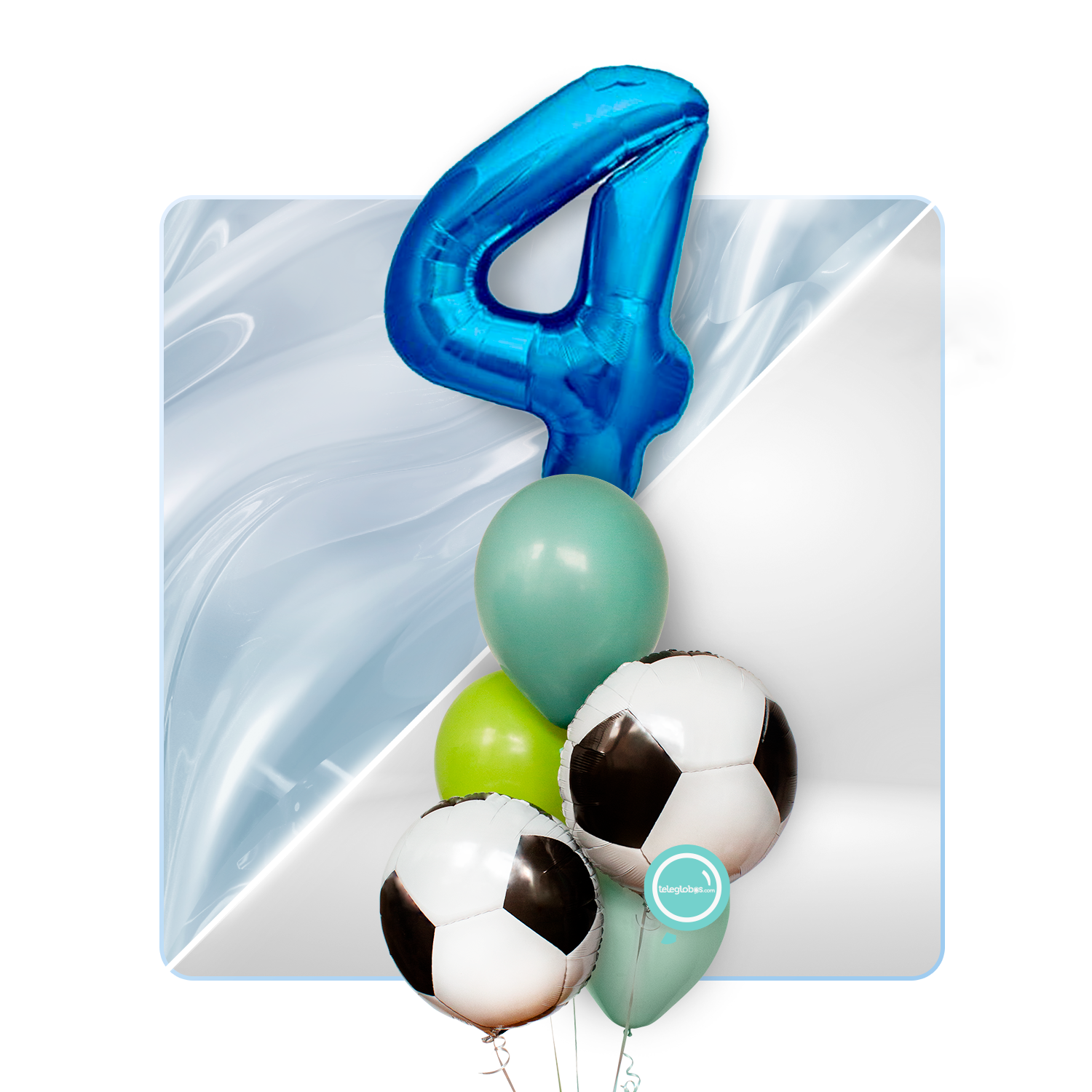 Kit Celebra -Futbol para Todos- con Globos de Helio