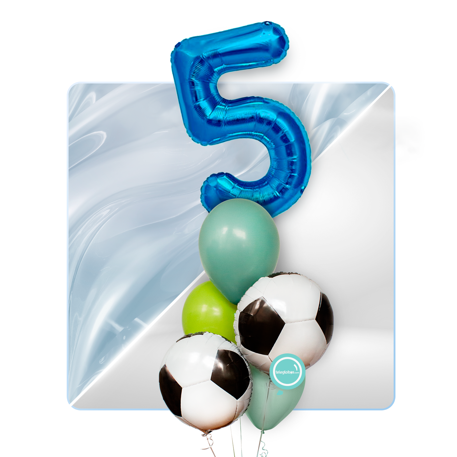 Kit Celebra -Futbol para Todos- con Globos de Helio