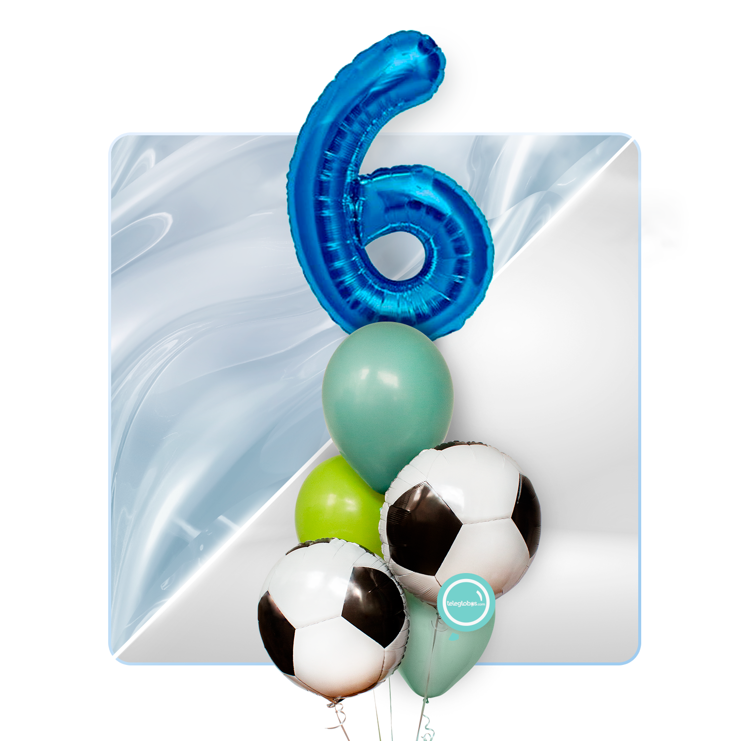 Kit Celebra -Futbol para Todos- con Globos de Helio