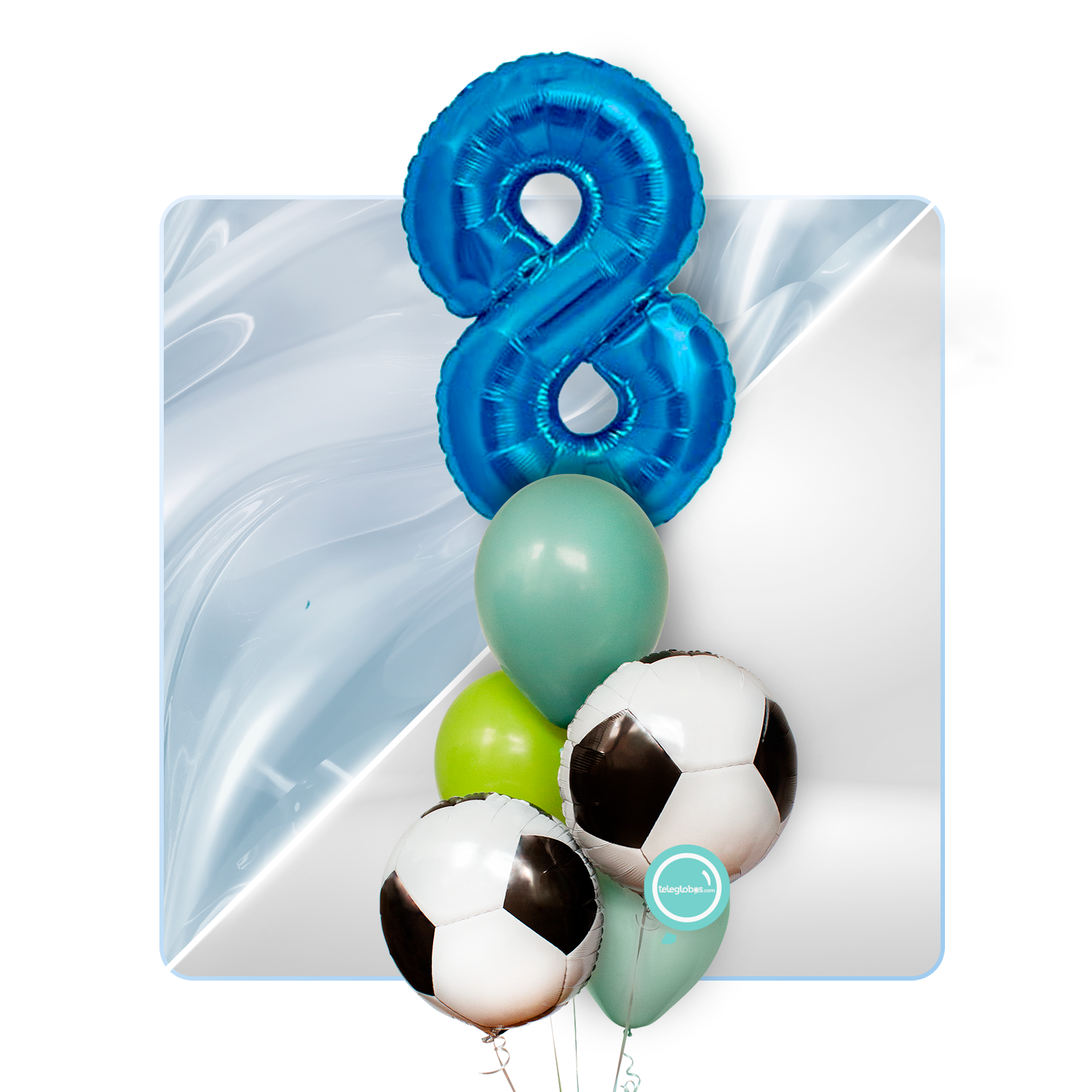 Kit Celebra -Futbol para Todos- con Globos de Helio