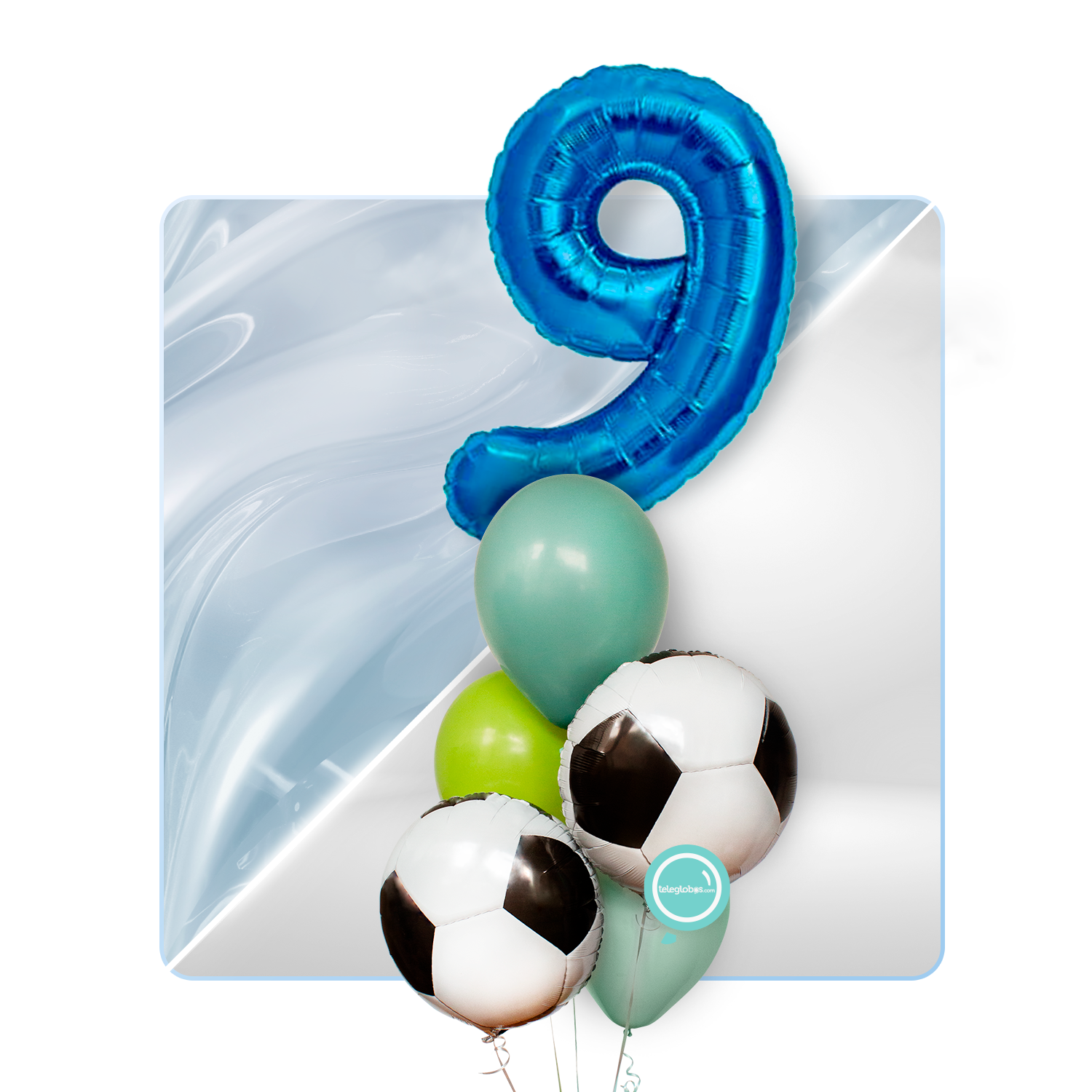 Kit Celebra -Futbol para Todos- con Globos de Helio