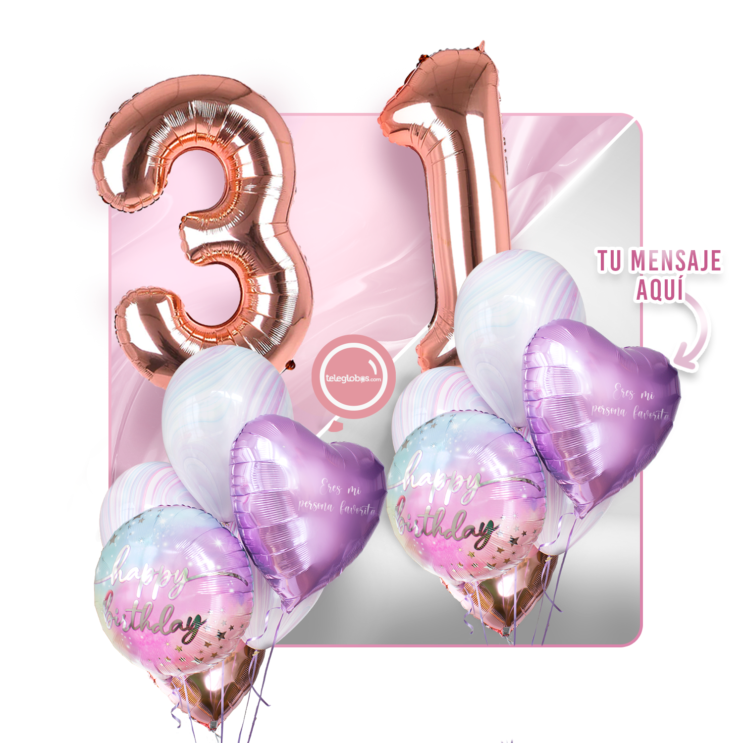 Kit celebrates -rainbow day- with balloons Helium