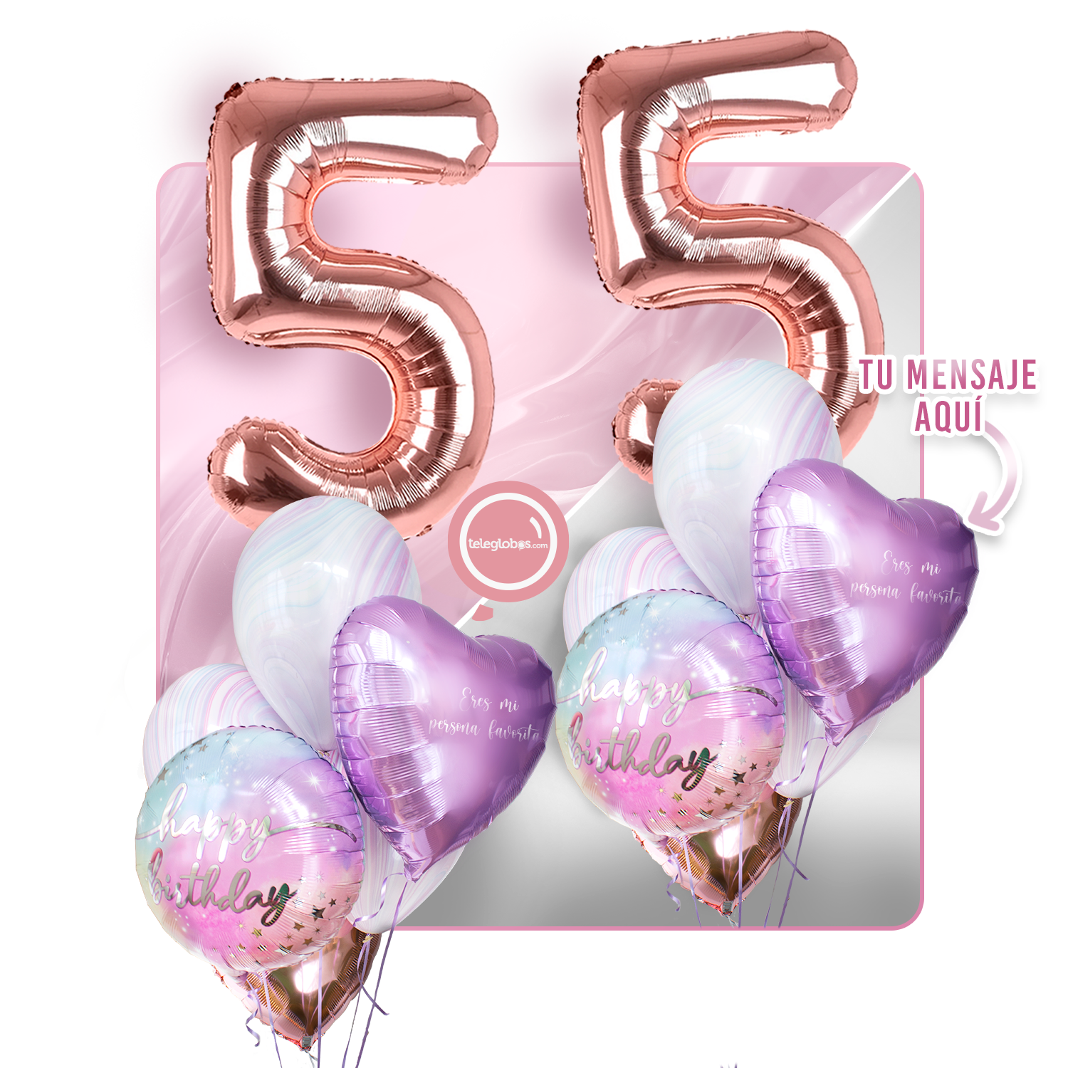 Kit celebrates -rainbow day- with balloons Helium