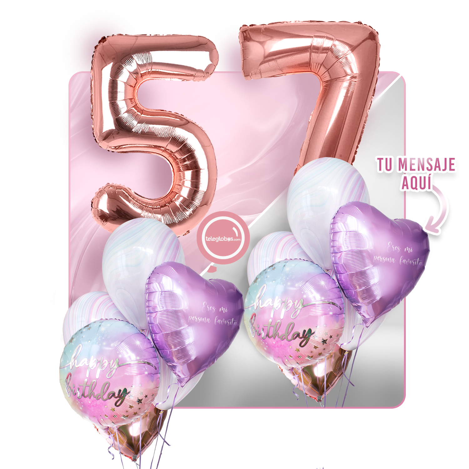 Kit celebrates -rainbow day- with balloons Helium