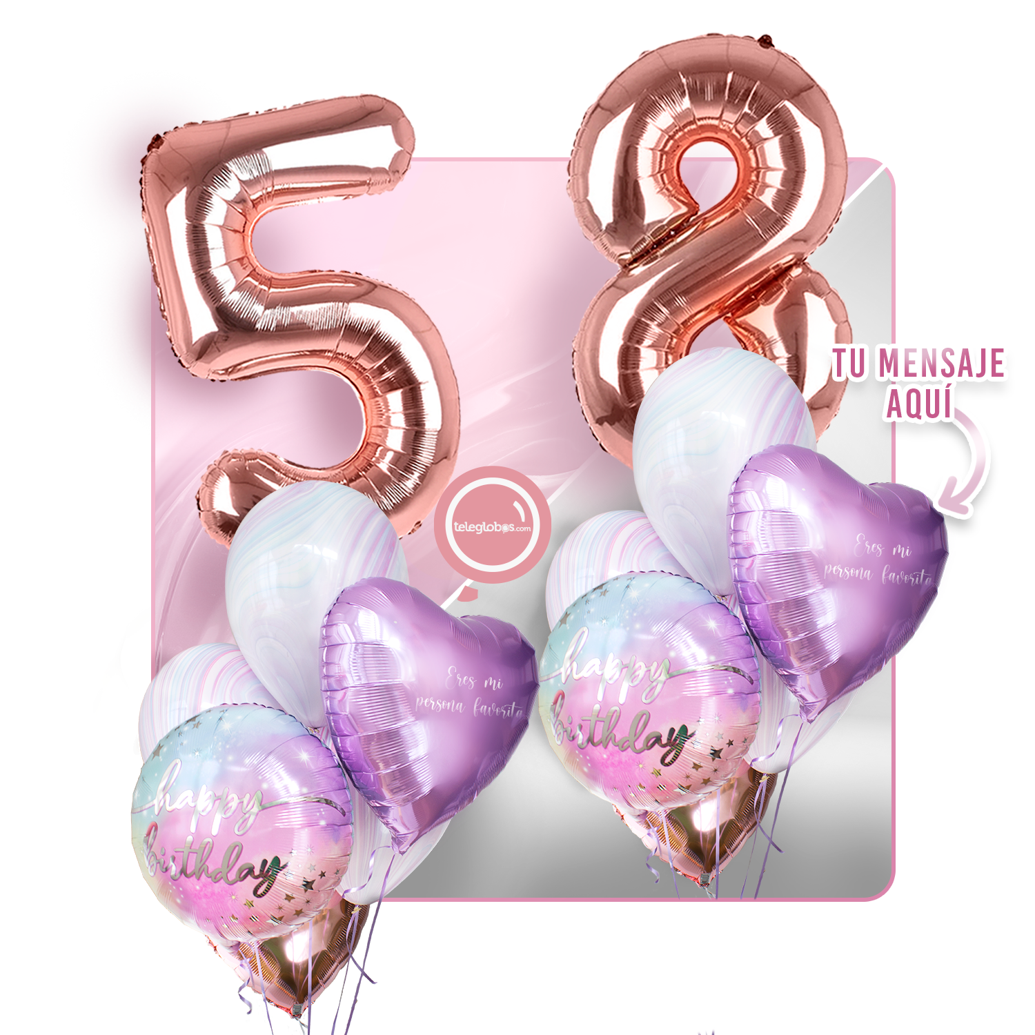 Kit celebrates -rainbow day- with balloons Helium