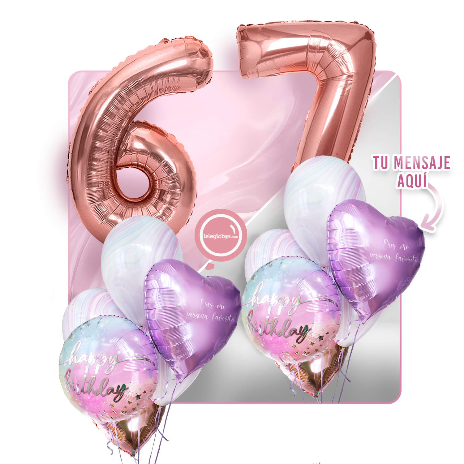 Kit celebrates -rainbow day- with balloons Helium