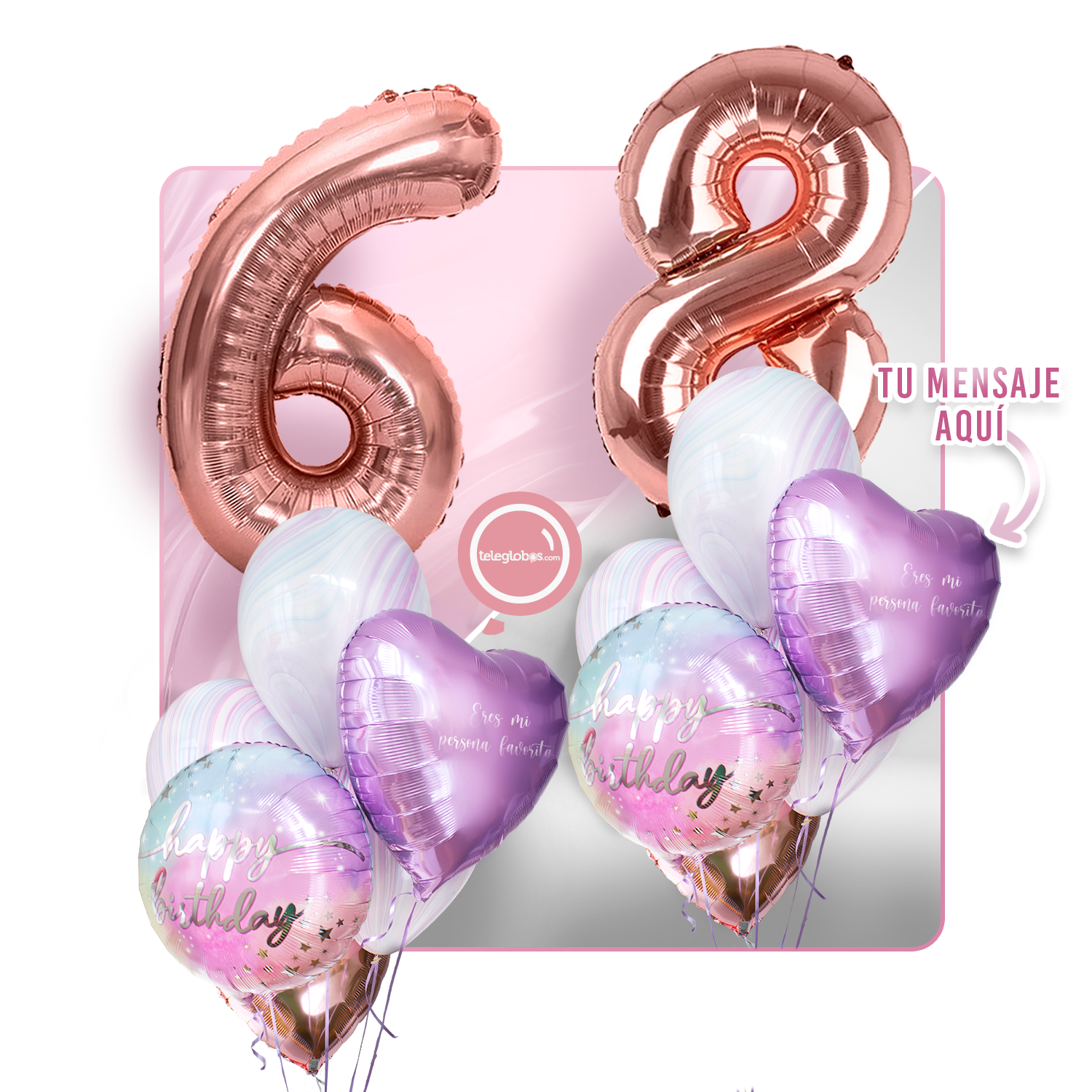 Kit celebrates -rainbow day- with balloons Helium