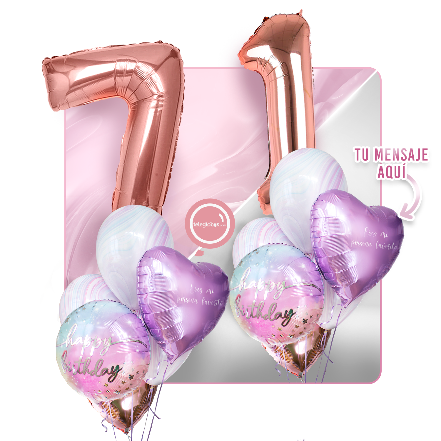 Kit celebrates -rainbow day- with balloons Helium