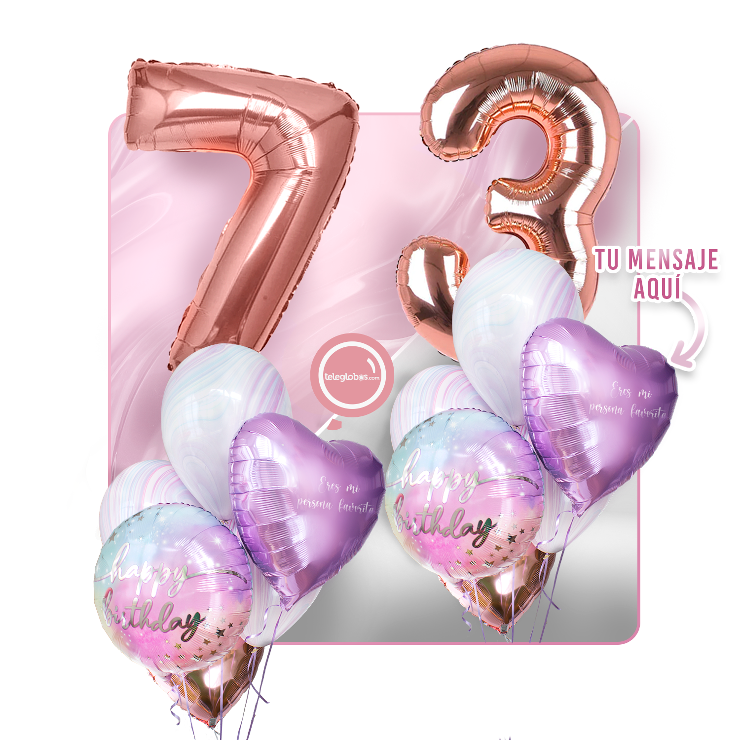 Kit celebrates -rainbow day- with balloons Helium