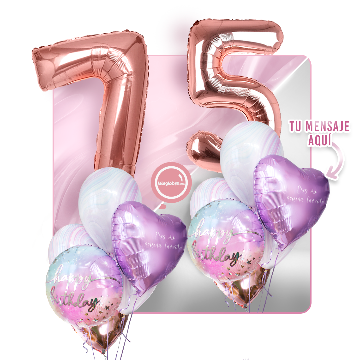 Kit celebrates -rainbow day- with balloons Helium