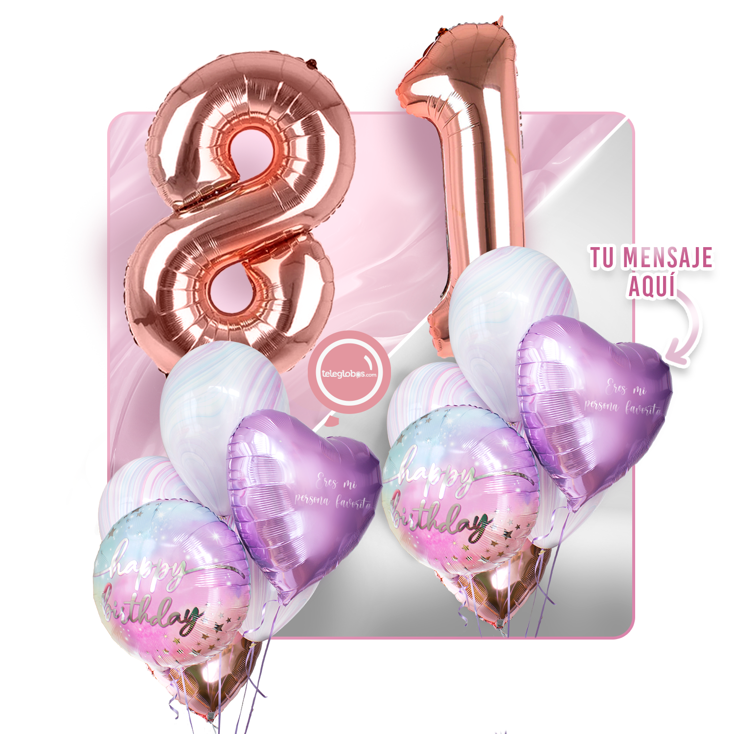 Kit celebrates -rainbow day- with balloons Helium