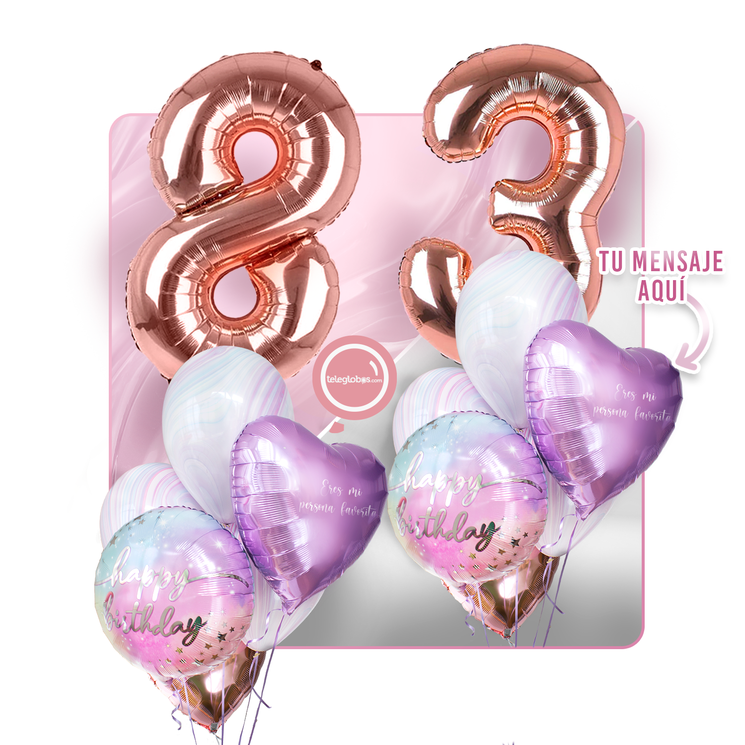 Kit celebrates -rainbow day- with balloons Helium