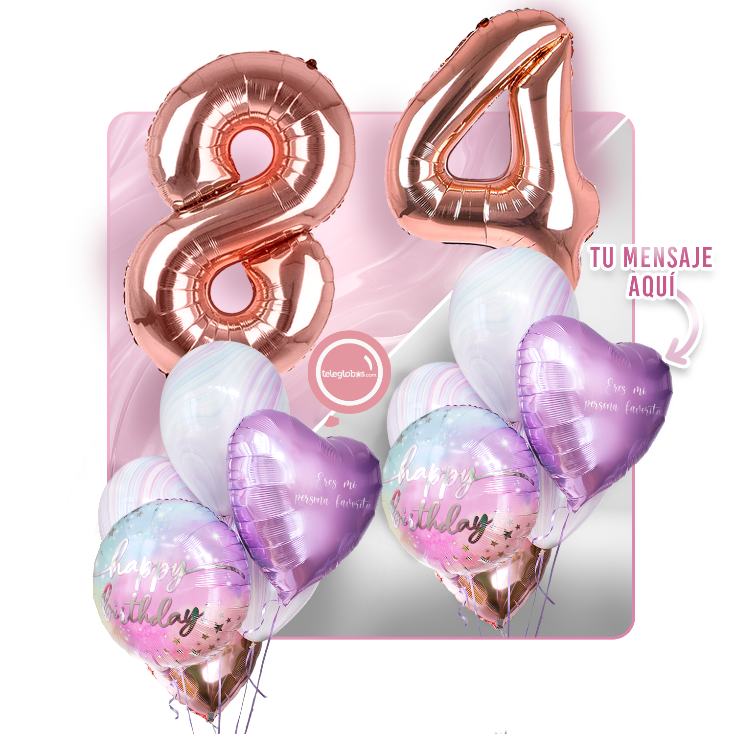 Kit celebrates -rainbow day- with balloons Helium