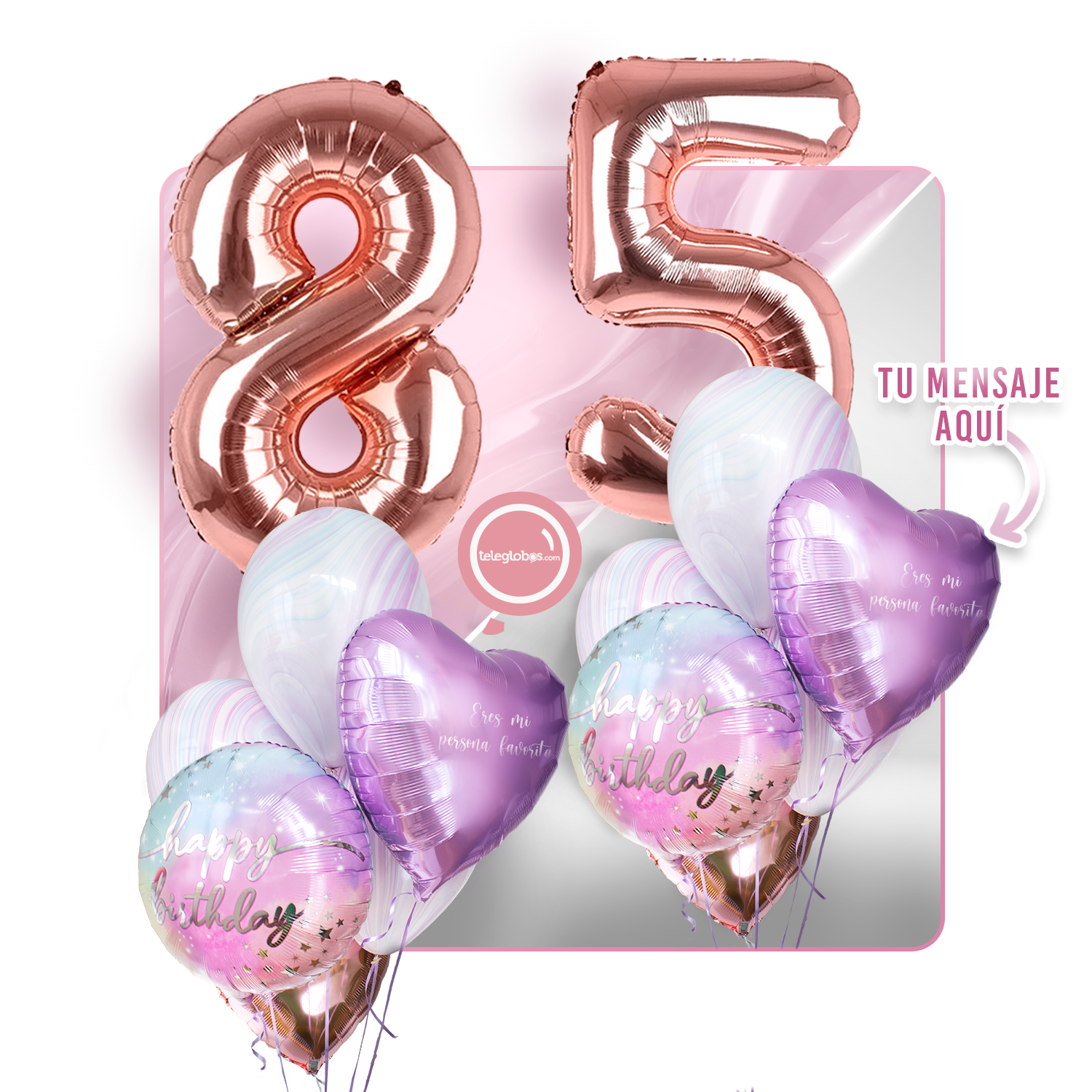 Kit celebrates -rainbow day- with balloons Helium