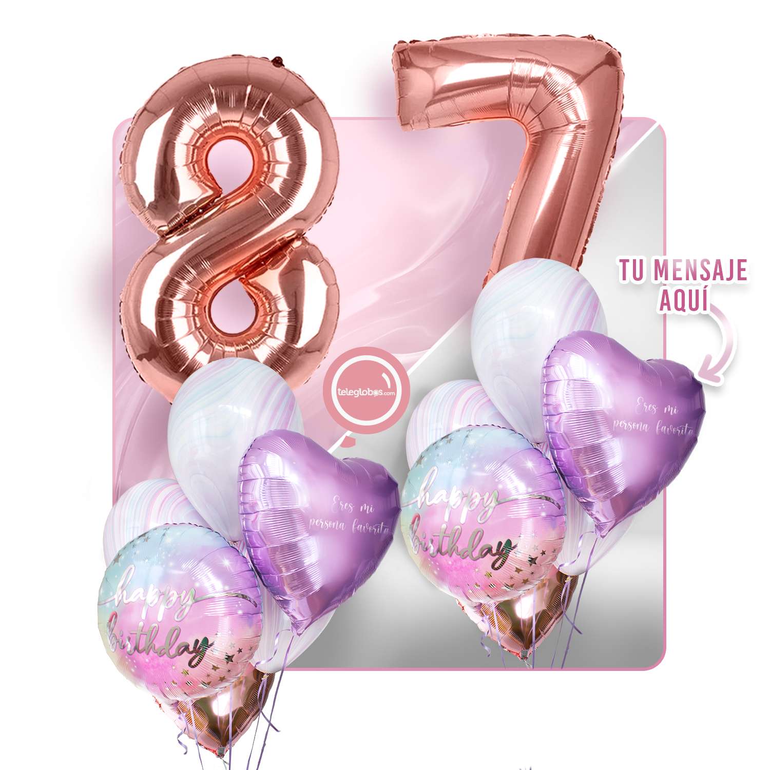 Kit celebrates -rainbow day- with balloons Helium