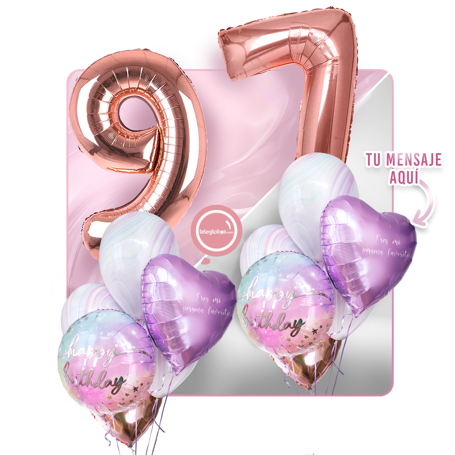 Kit celebrates -rainbow day- with balloons Helium