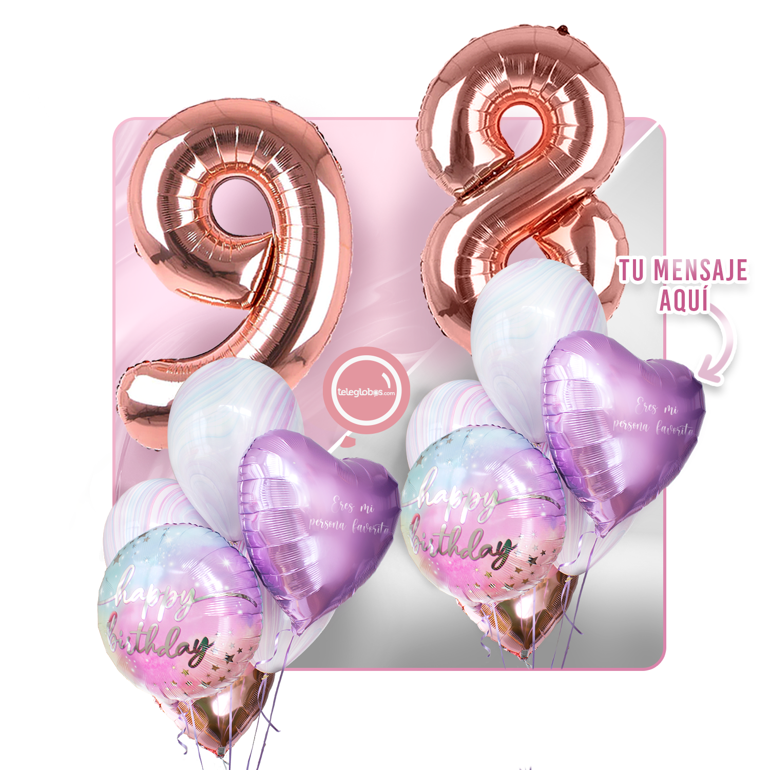 Kit celebrates -rainbow day- with balloons Helium