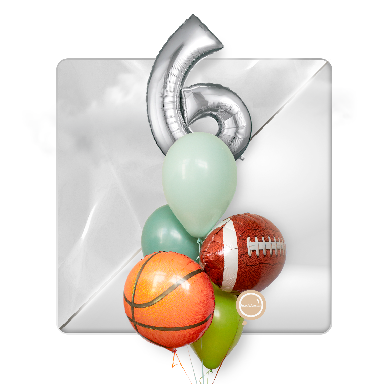 Kit celebrates -Major League Sports- with balloons Helium