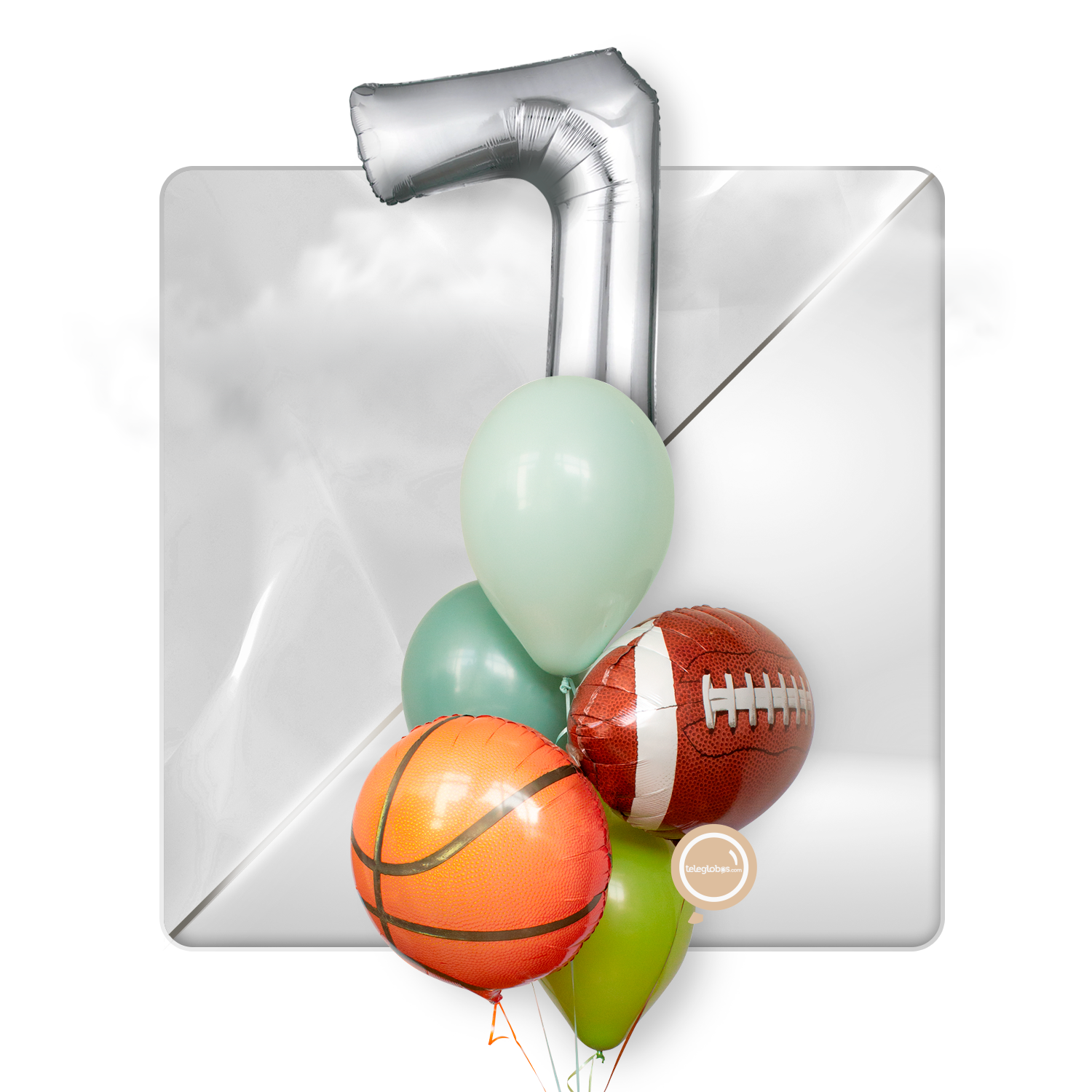 Kit celebrates -Major League Sports- with balloons Helium