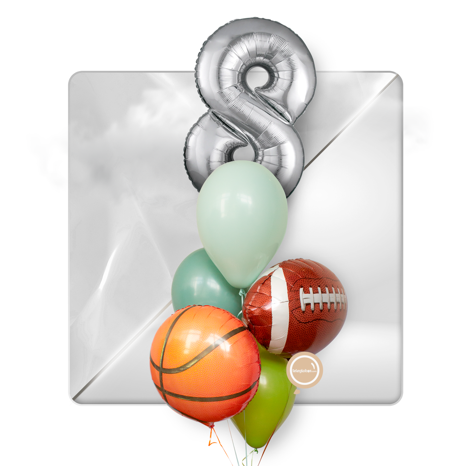 Kit celebrates -Major League Sports- with balloons Helium